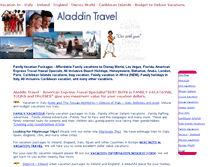 Tablet Screenshot of aladdin-travel.com